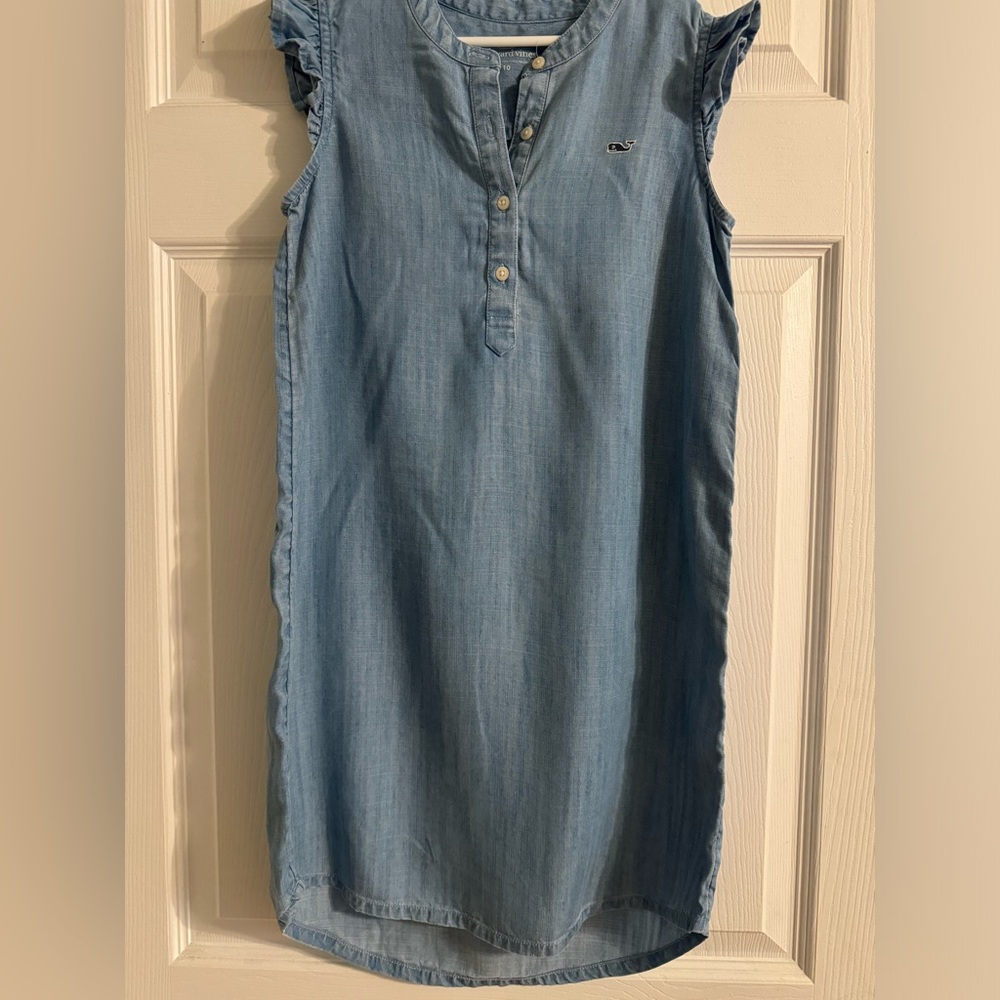 Vineyard Vines Girls Chambray dress size 10